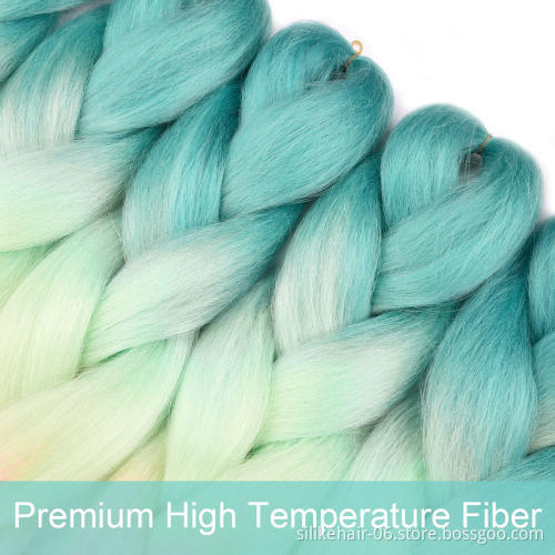 High Quality Purple Blue 24 Inch Ombre PROTECTIVE STYLE LIGHTWEIGHT Jumbo Braids Hair Easy Braiding Synthetic Hair Extensions